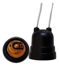 SOQUETE E27 PRETO C/RABICHO 4A/250V MT208...